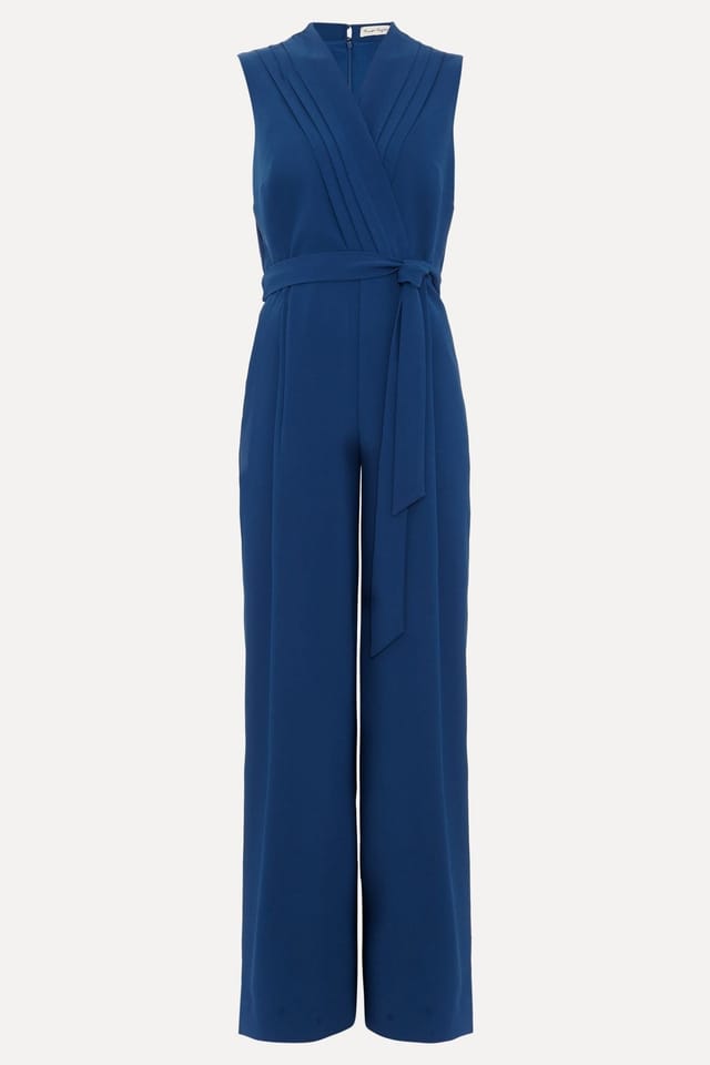 Phase Eight Phase Eight Women's Maisley Pleated Cropped Jumpsuit in Dark Blue - 2