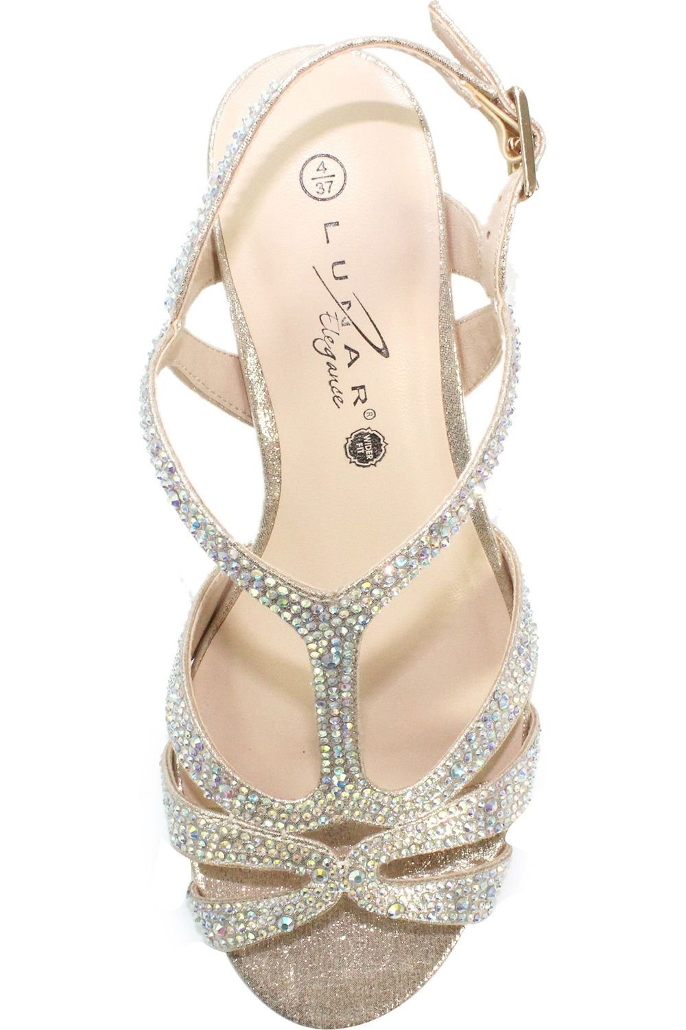 Lunar Lunar Women's Francie Wide Sandals in Gold - 3