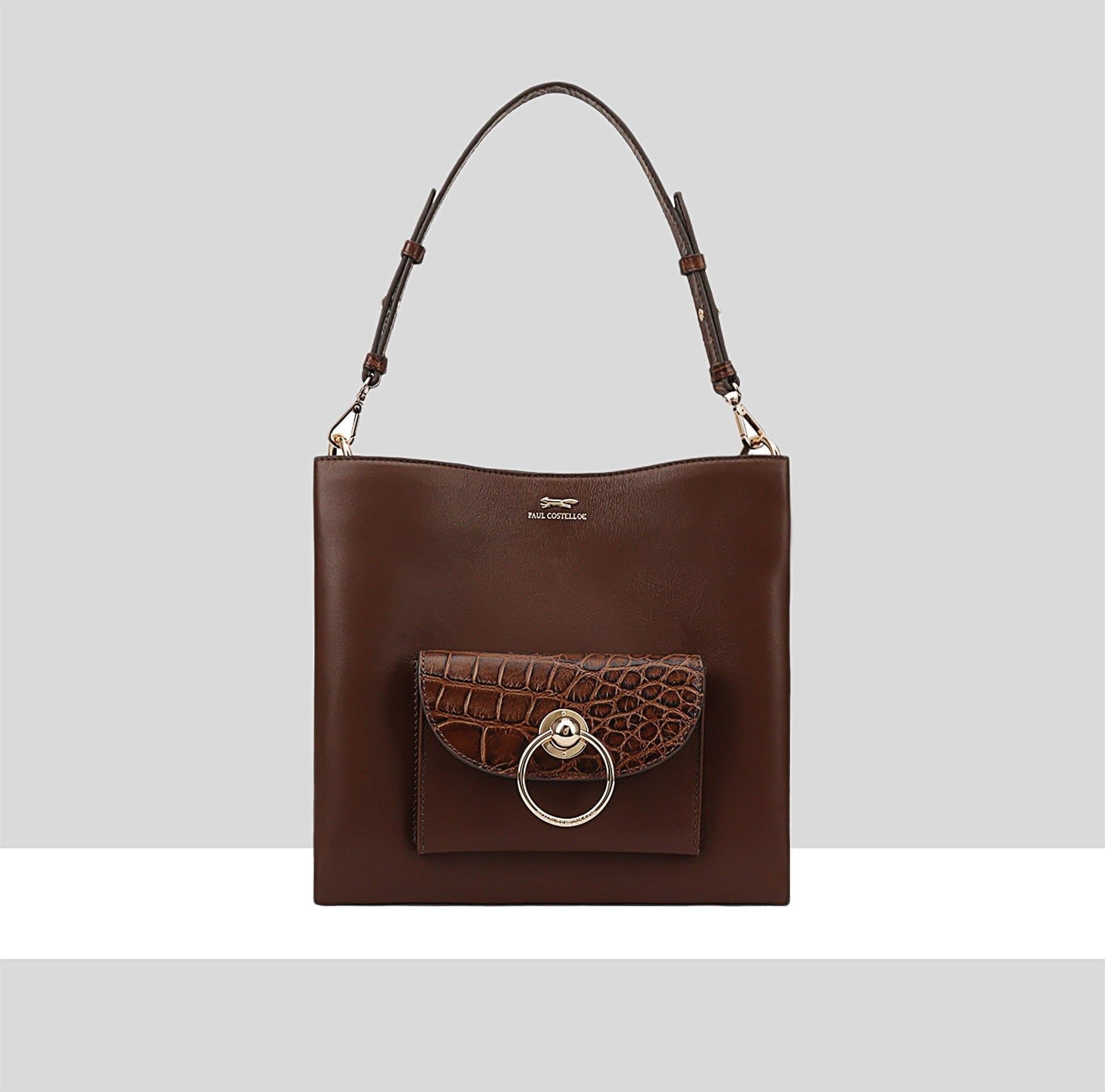 Paul Costelloe Paul Costelloe Brown Leather Shoulder Bag