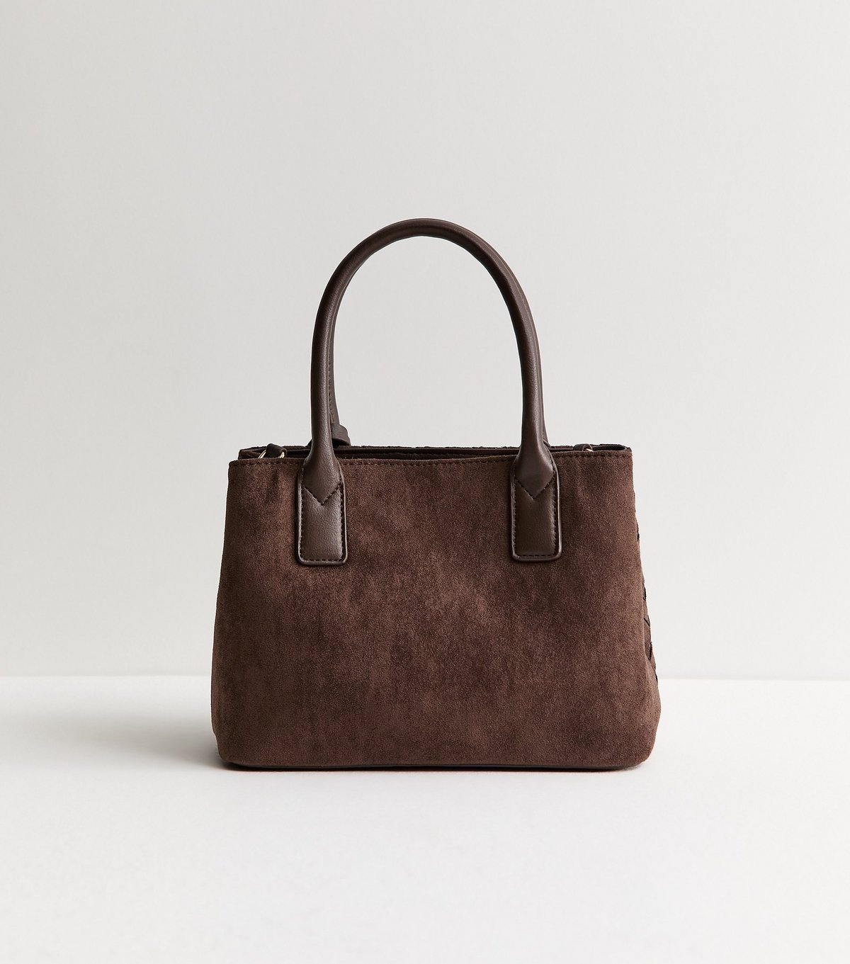 New Look Brown Faux Suede Weave Effect Mini Crossbody Bag New Look - 4