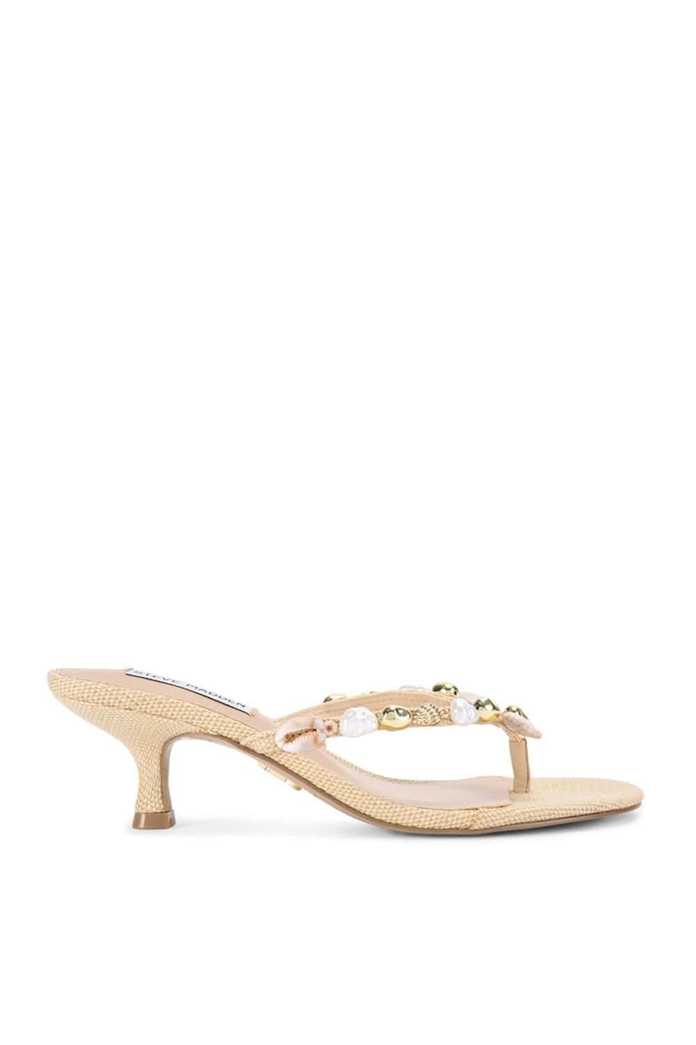 Steve Madden STEVE MADDEN Women's 'Goldcoast Beige Raffia' Heels