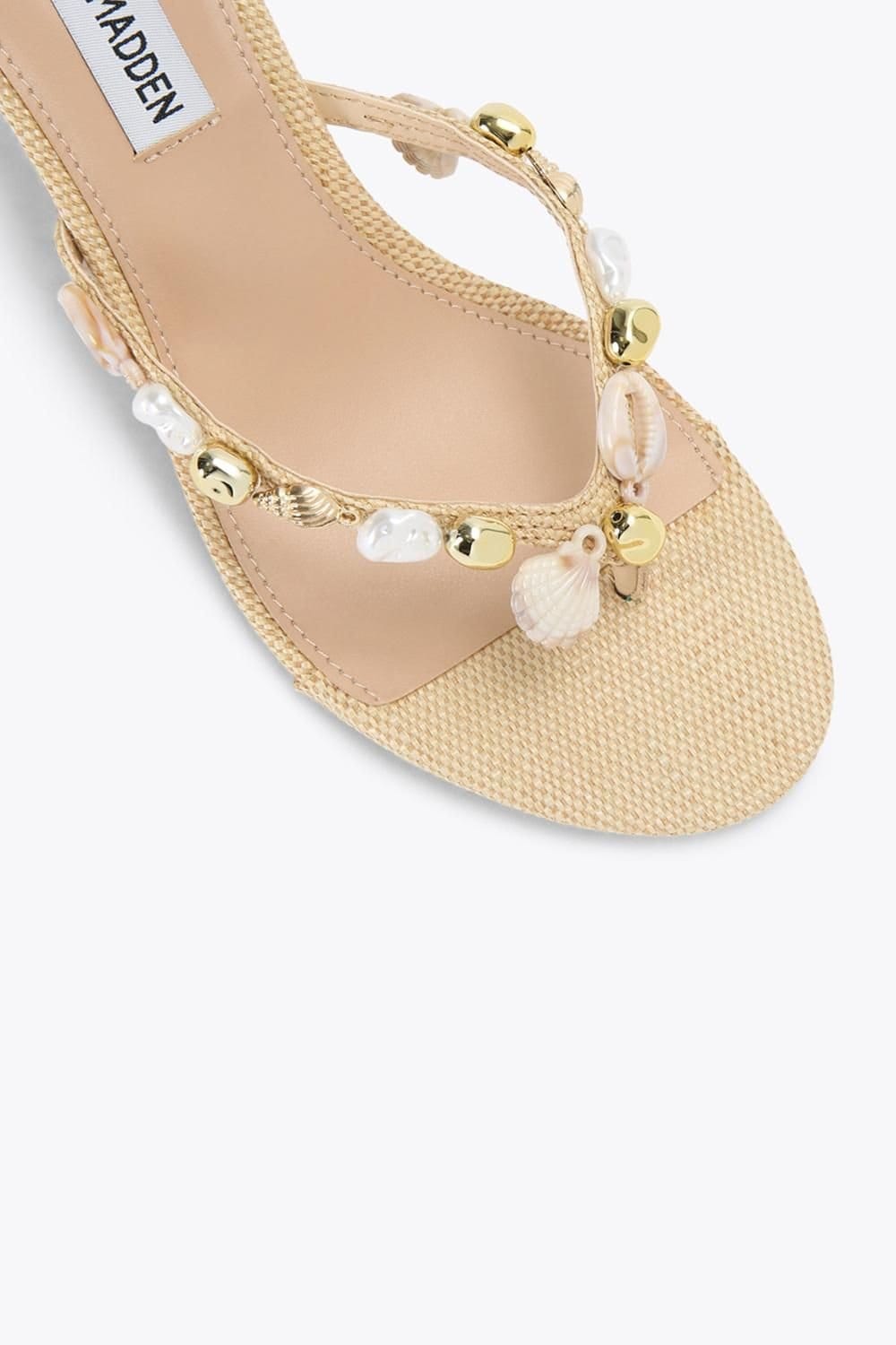 Steve Madden STEVE MADDEN Women's 'Goldcoast Beige Raffia' Heels - 4