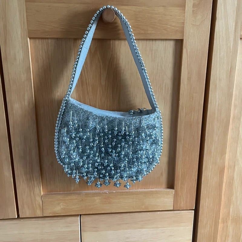 ASOS Silver beaded sequin bag