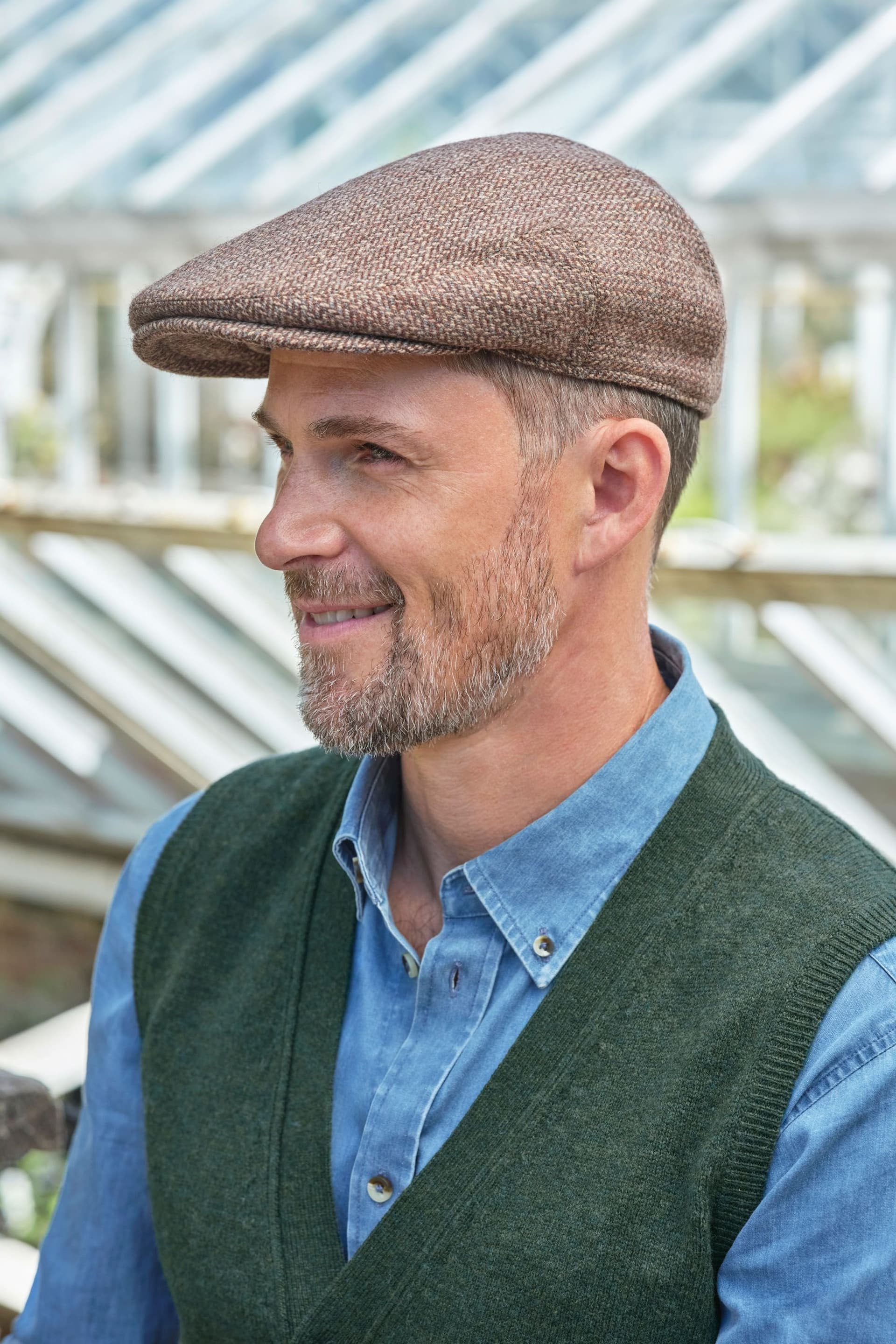 WoolOvers WoolOvers Men's Mens Tweed Flat Cap