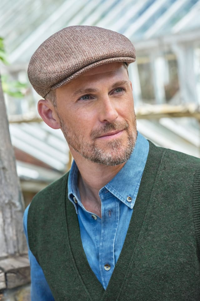 WoolOvers WoolOvers Men's Mens Tweed Flat Cap - 2