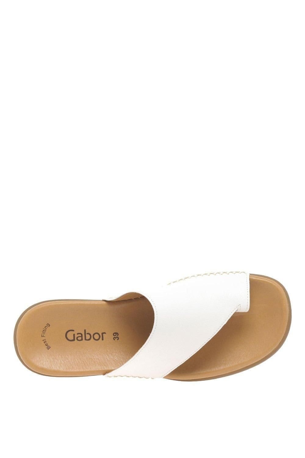 Gabor Gabor Women's 'Lanzarote' Toe Loop Mules in White - 4