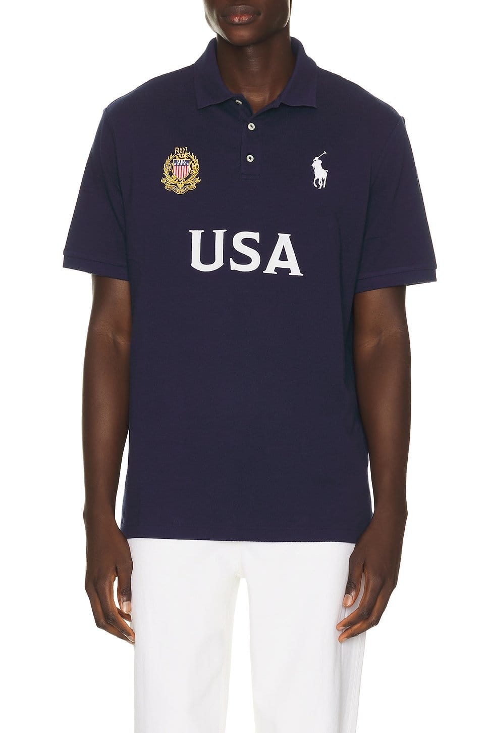 Polo Ralph Lauren Navy Mesh Polo Shirt