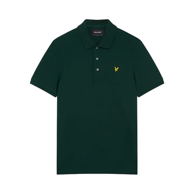 Lyle & Scott Lyle & Scott Men's Plain Polo Shirt in Dark Green - 2