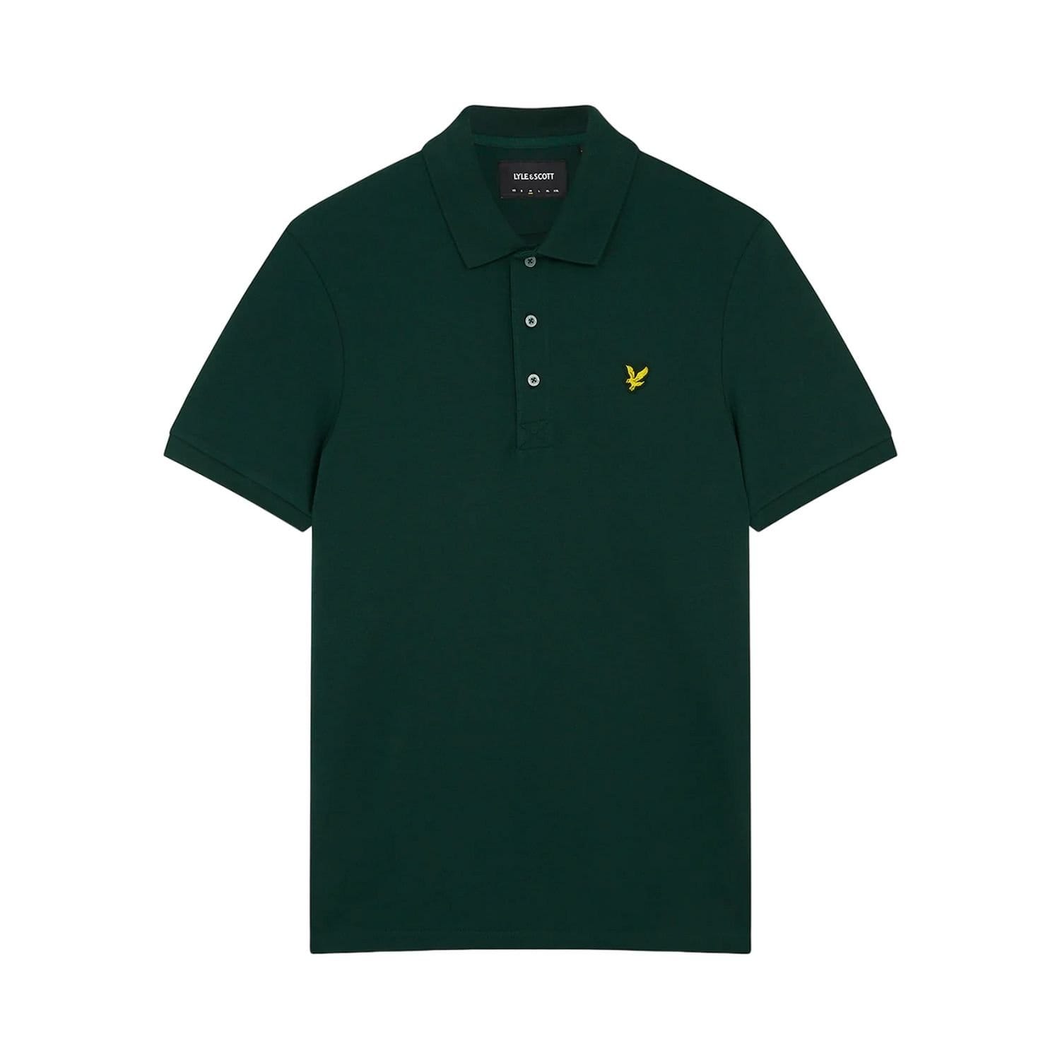 Lyle & Scott Lyle & Scott Men's Plain Polo Shirt in Dark Green - 4