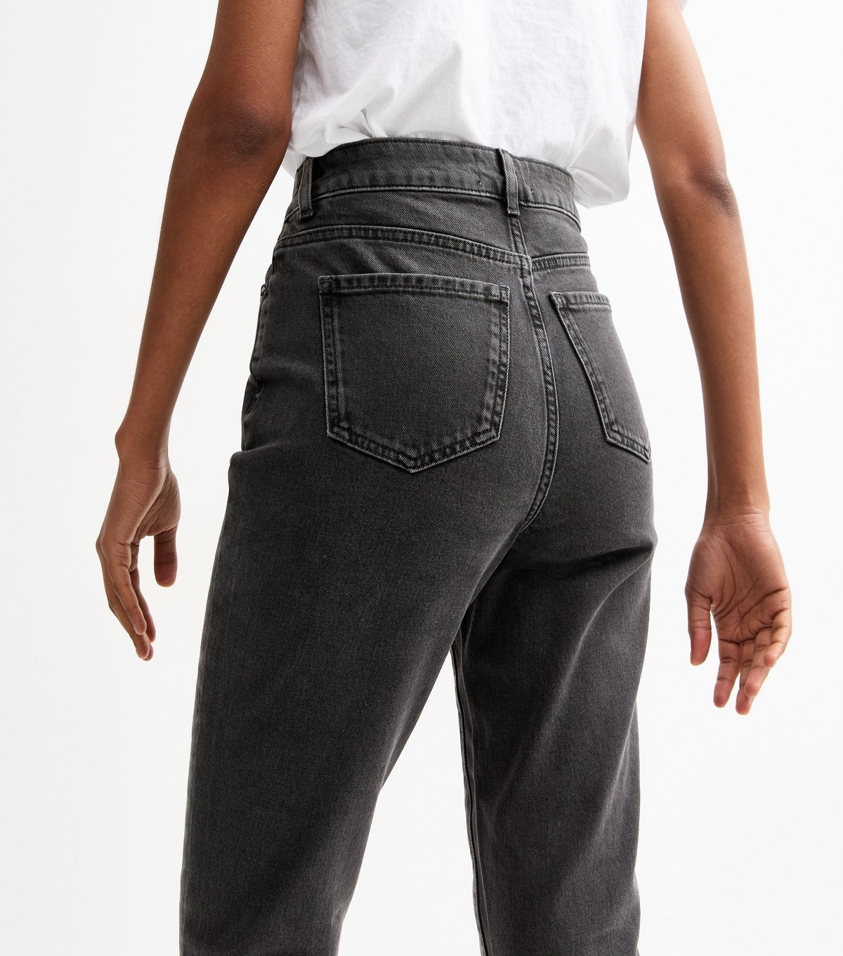 New Look Women's Tall Washed Black Hannah Straight Leg Jeans New Look - 2