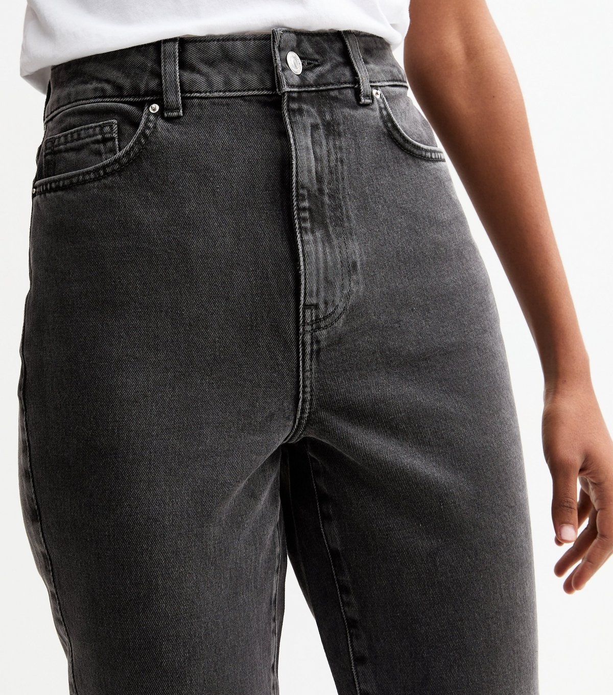 New Look Women's Tall Washed Black Hannah Straight Leg Jeans New Look - 3