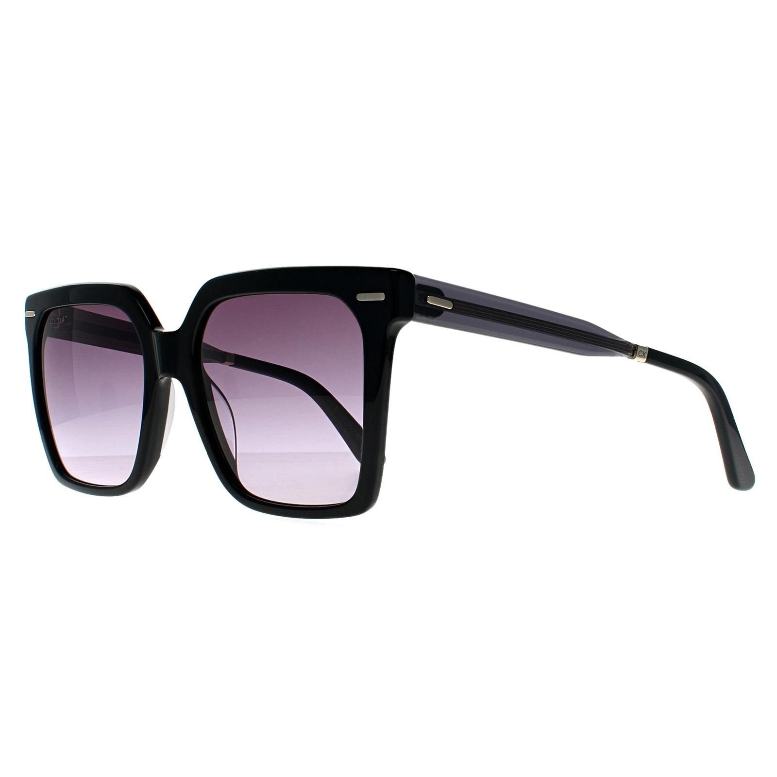 Calvin Klein CALVIN KLEIN Women's Square Black Purple Gradient CK22534S - 2