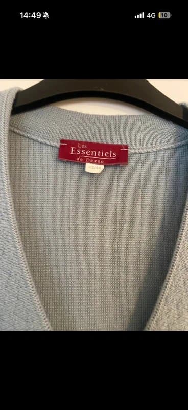 Les Essentiels Les Essentiels Light Blue Knit Jumper - UK 14/16, New