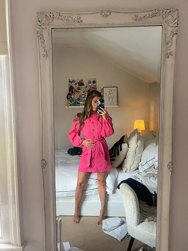 ASOS Pink denim dress asos