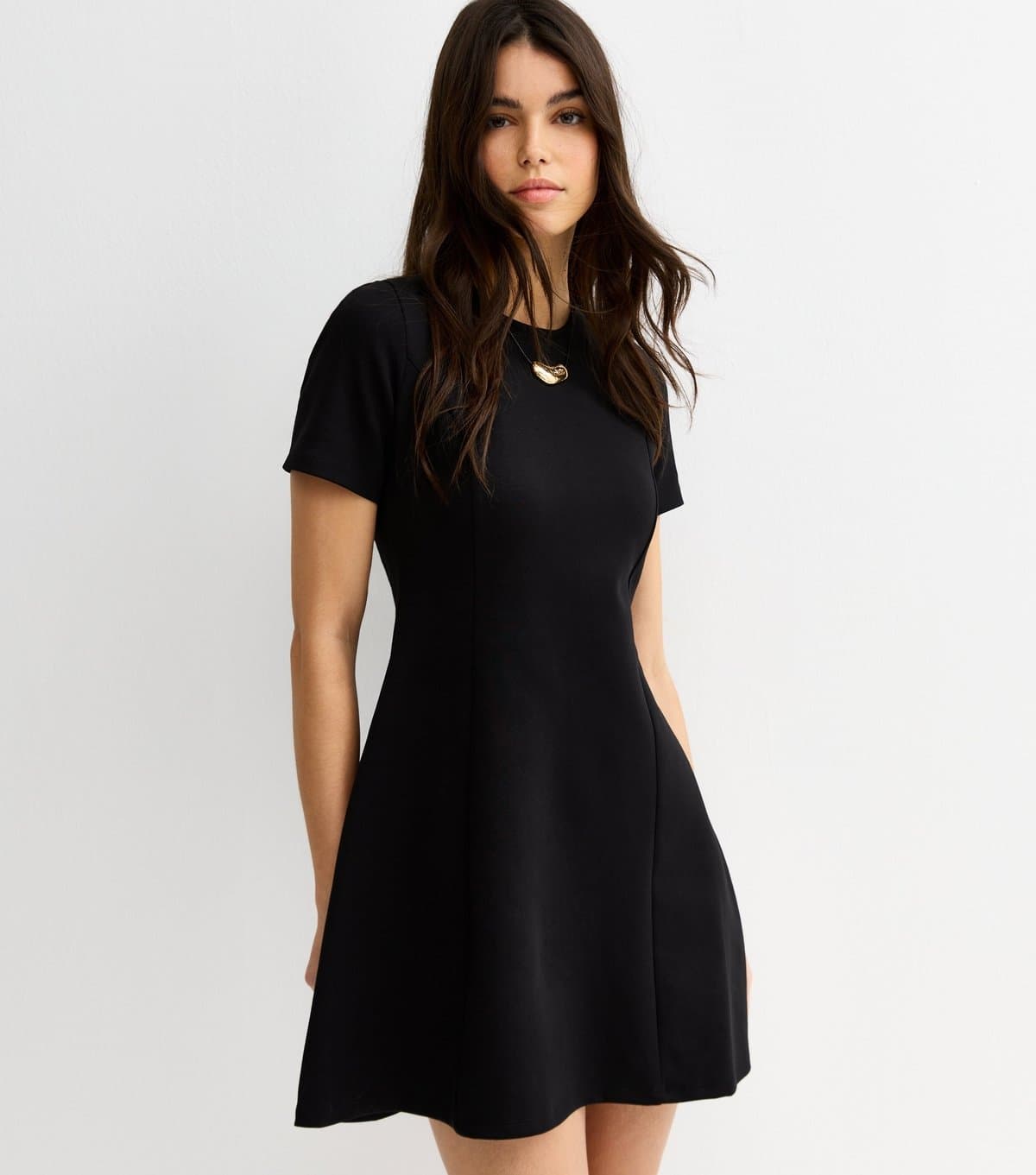 New Look Women's Black Fit and Flare Mini Dress New Look