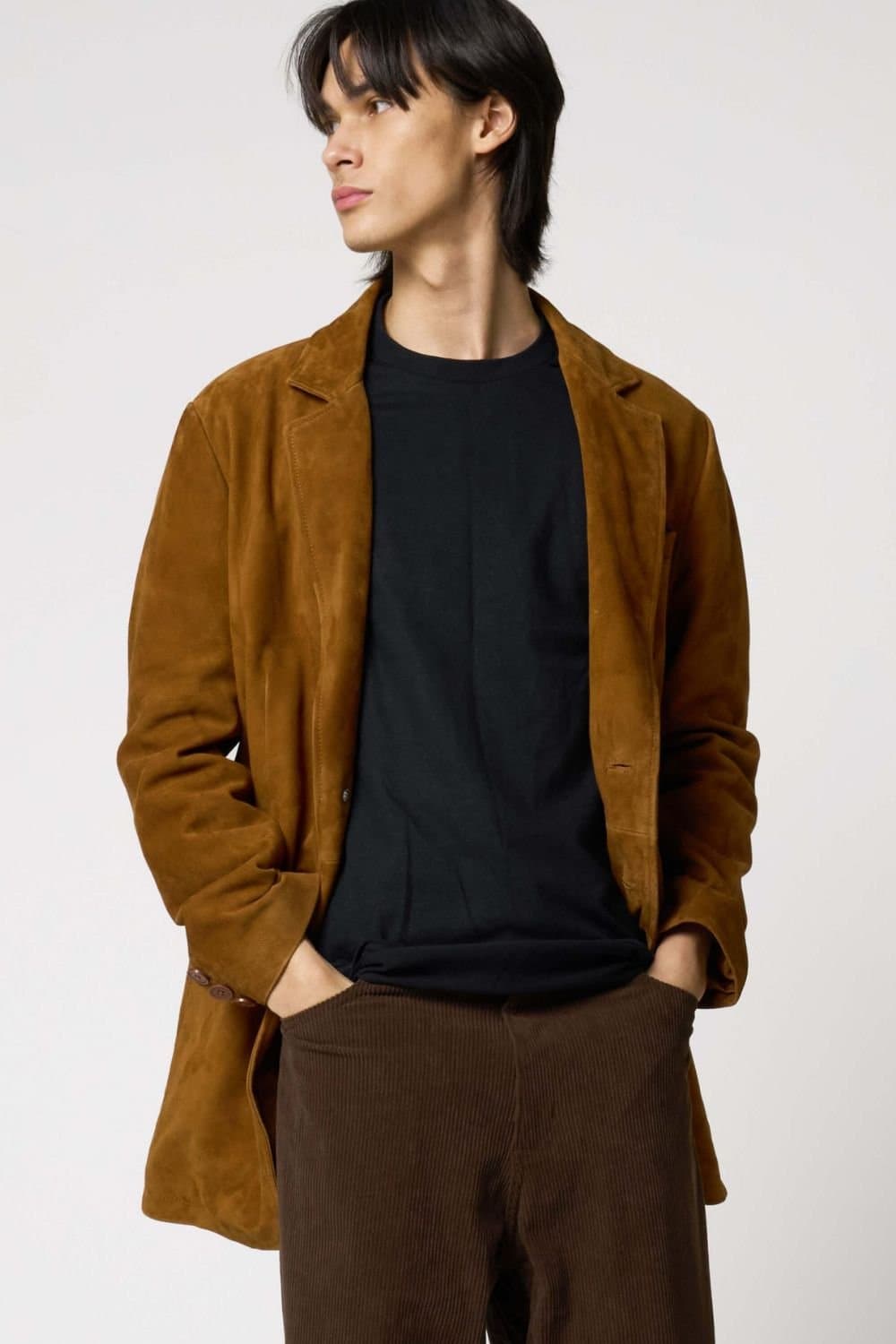 Barneys Originals Barneys Originals Tan Suede Blazer for Men