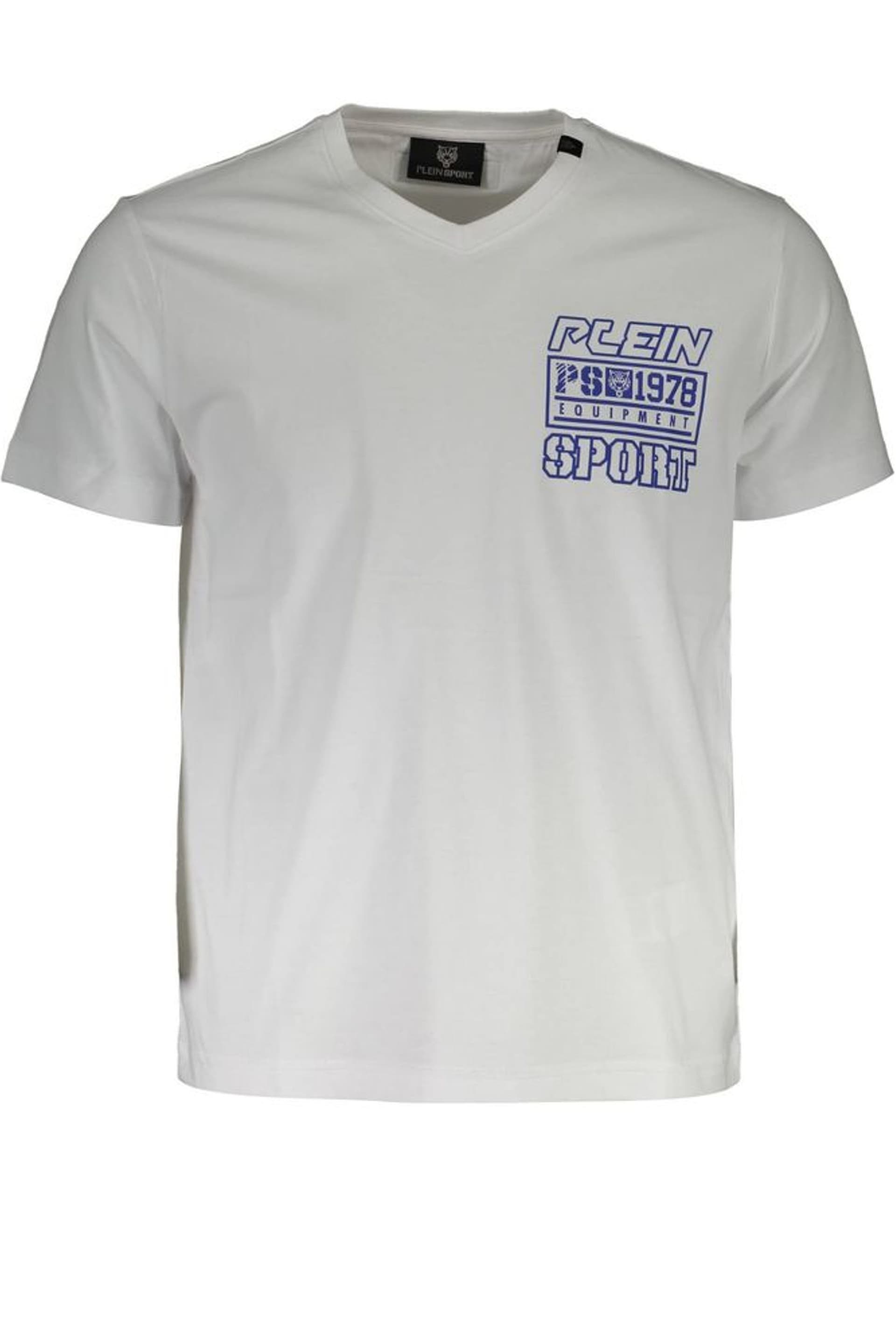 Plein Sport Plein Sport Men's Vneck Short Sleeve T-Shirt in White