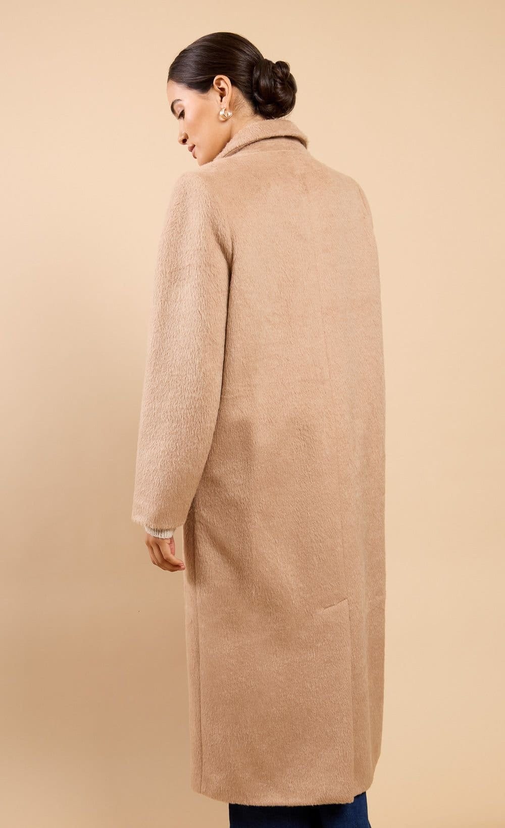 Little Mistress Little Mistress Women's Oatmeal Coat in Beige - 4