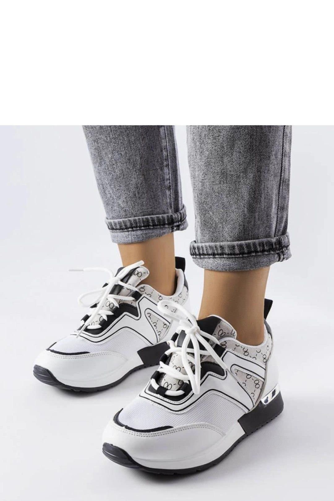Love Lace Love Lace Women's Summer Rubber Sole Lace Up Sneakers with Golden Accents in White