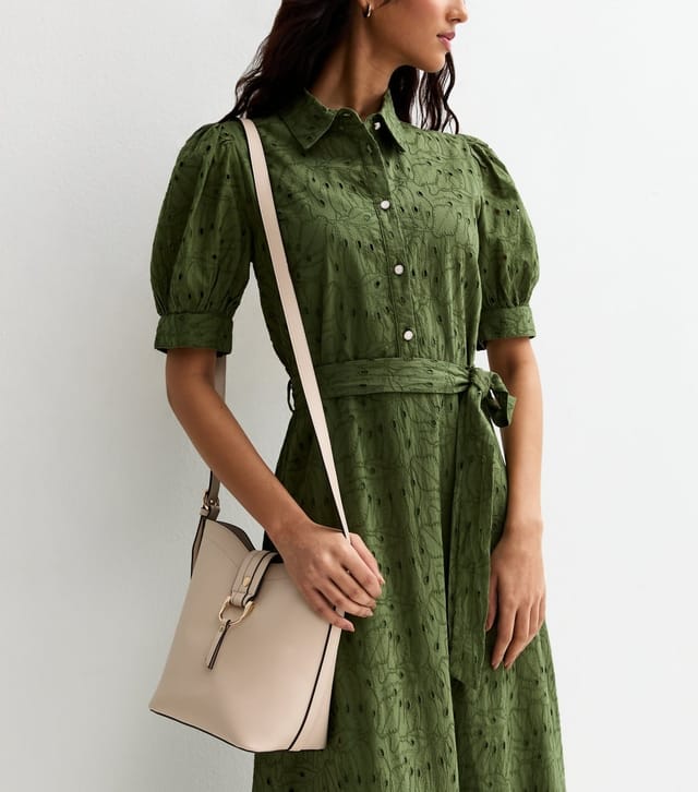 New Look Cream Faux Leather Ring Detail Mini Bucket Bag New Look - 2