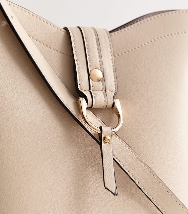 New Look Cream Faux Leather Ring Detail Mini Bucket Bag New Look - 3