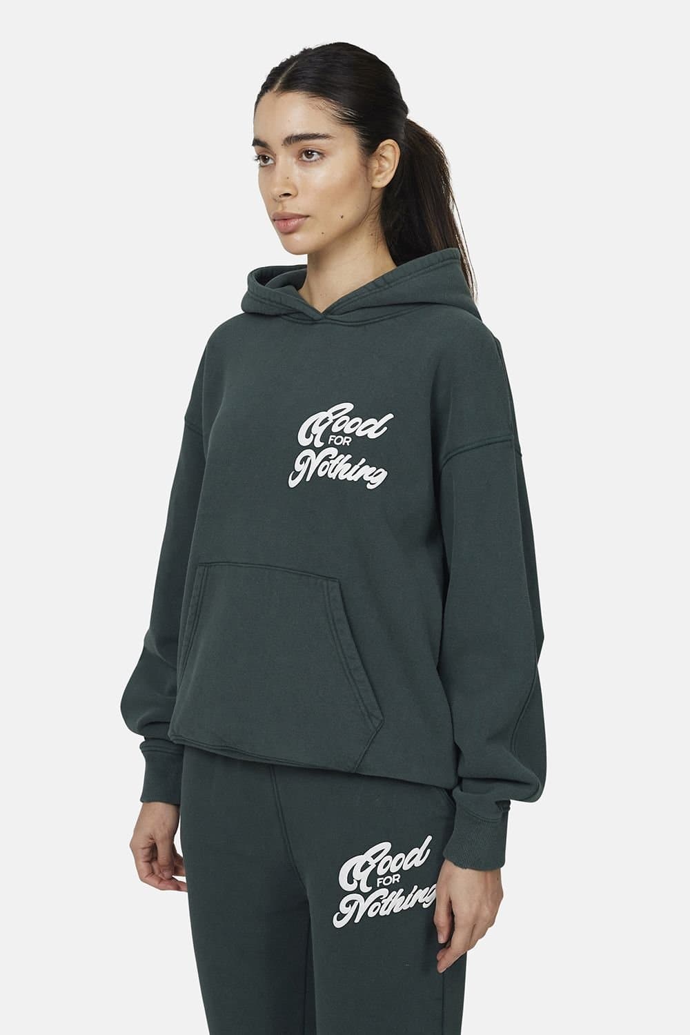 Good For Nothing Good For Nothing Women's Relaxed Hoodie in Green