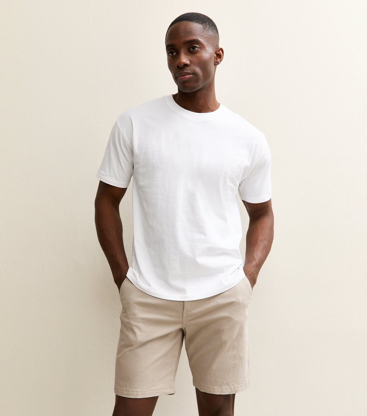 New Look Men's Stone Regular Chino Shorts New Look - 3