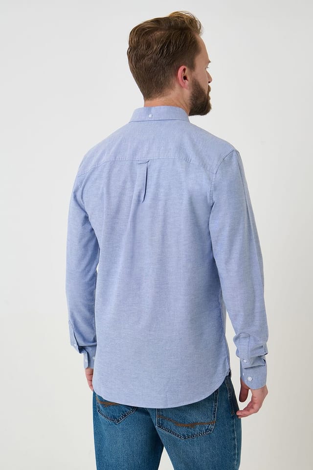 Saltwell Saltwell Men's Long Sleeve Oxford Shirt in Blue - 2