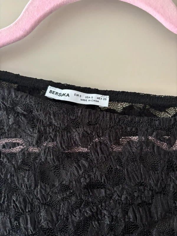 Bershka Black lace top