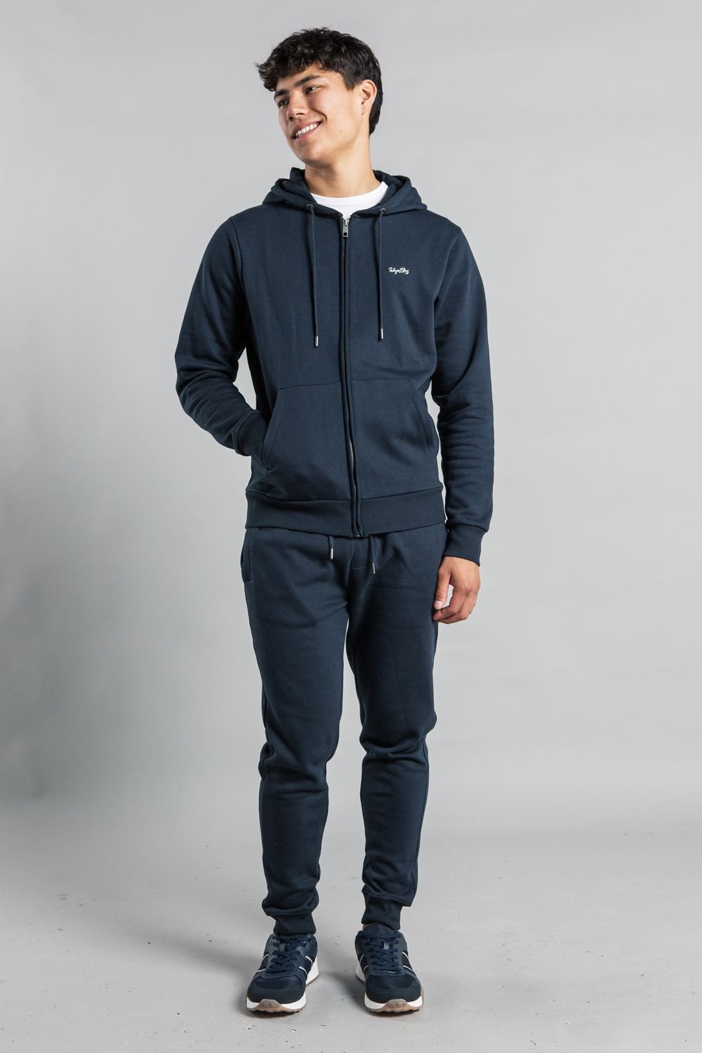 Tokyo Laundry Tokyo Laundry Men's Zip-Through Hoody & Jogger Co-ord Set in Navy - 2