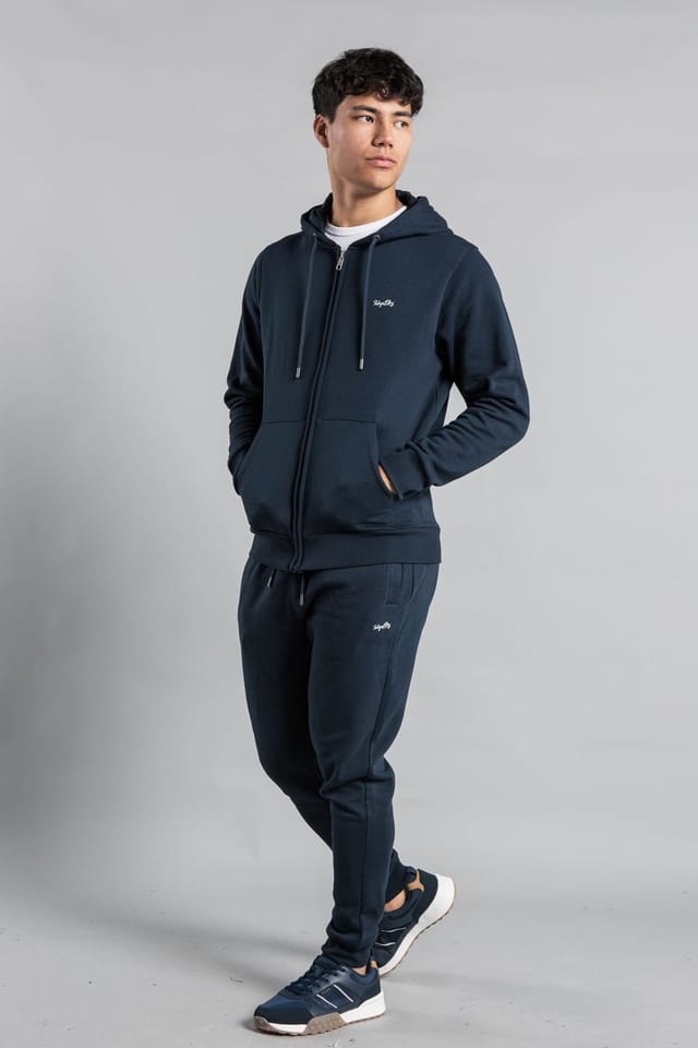 Tokyo Laundry Tokyo Laundry Men's Zip-Through Hoody & Jogger Co-ord Set in Navy - 3