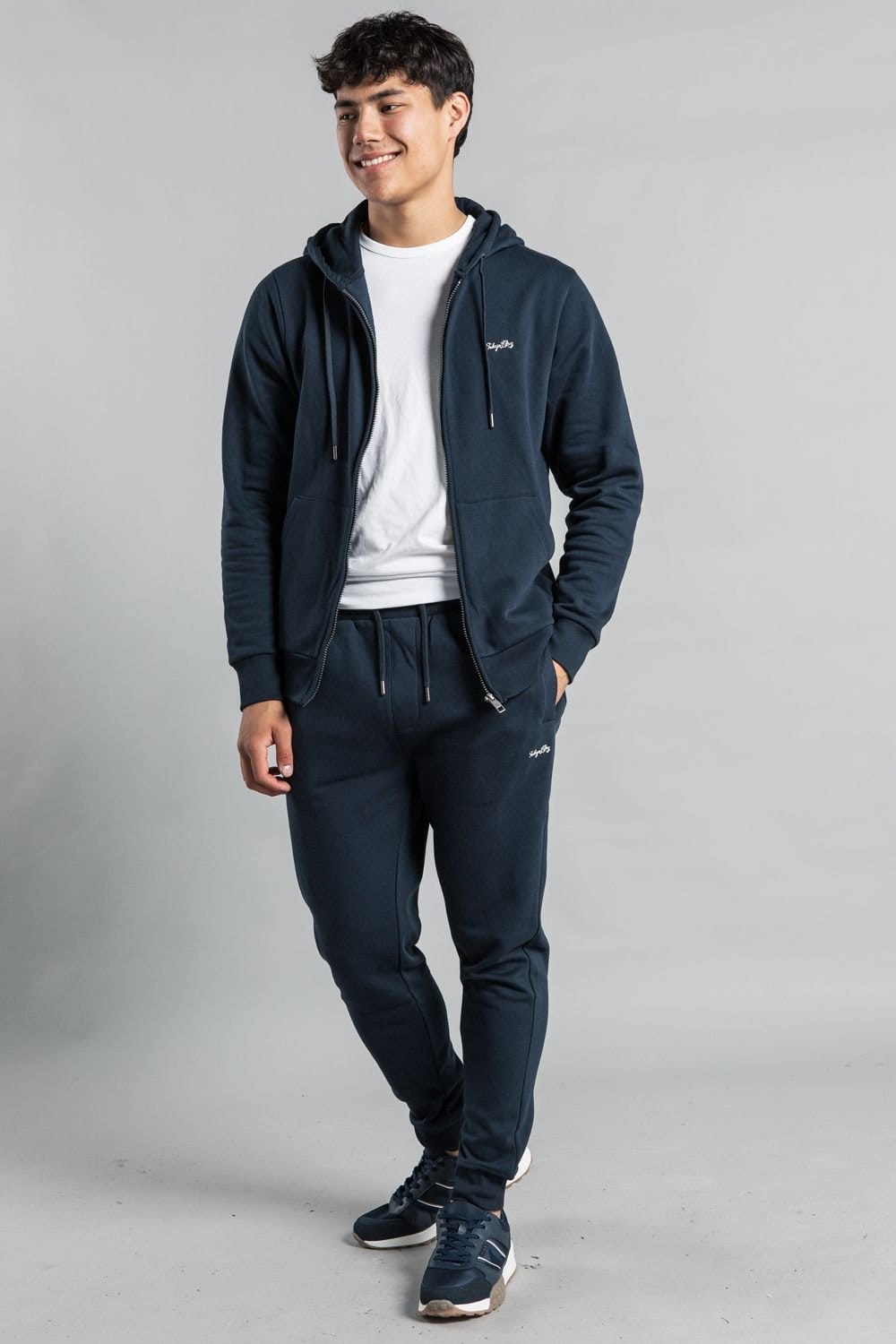 Tokyo Laundry Tokyo Laundry Men's Zip-Through Hoody & Jogger Co-ord Set in Navy - 4