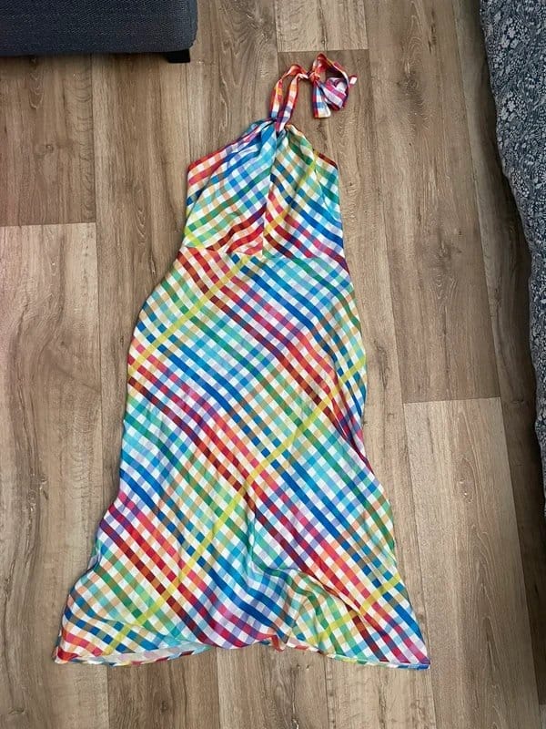Never Fully Dressed Never fully dressed multi-check halter-neck dress size 14 - 1