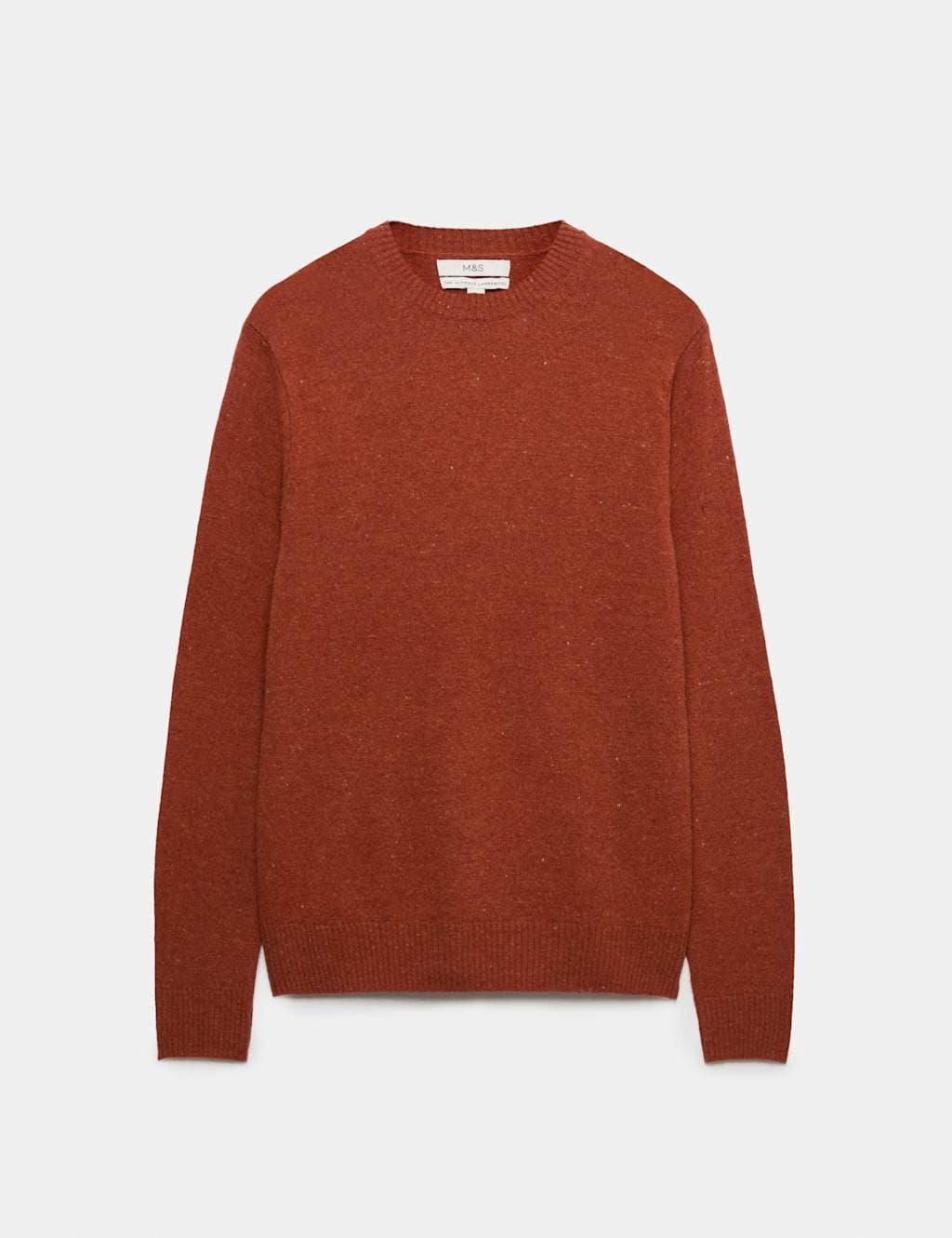 Marks & Spencer M&S Pure Lambswool Crew Neck Jumper Henna
