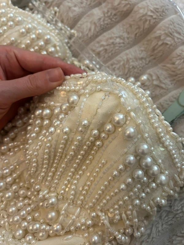 ASOS ASOS pearl embellished bridal corset dress