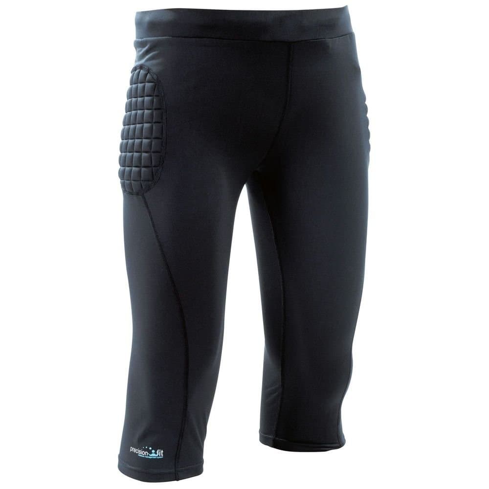 Precision Precision Men's Padded 3 4 Baselayer Goalkeeper Thermal Bottoms in Black