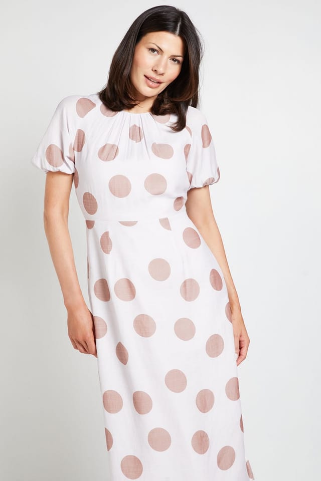 Wallis Wallis Women's Summer Polka Dot Tea Dress in Ivory - 2