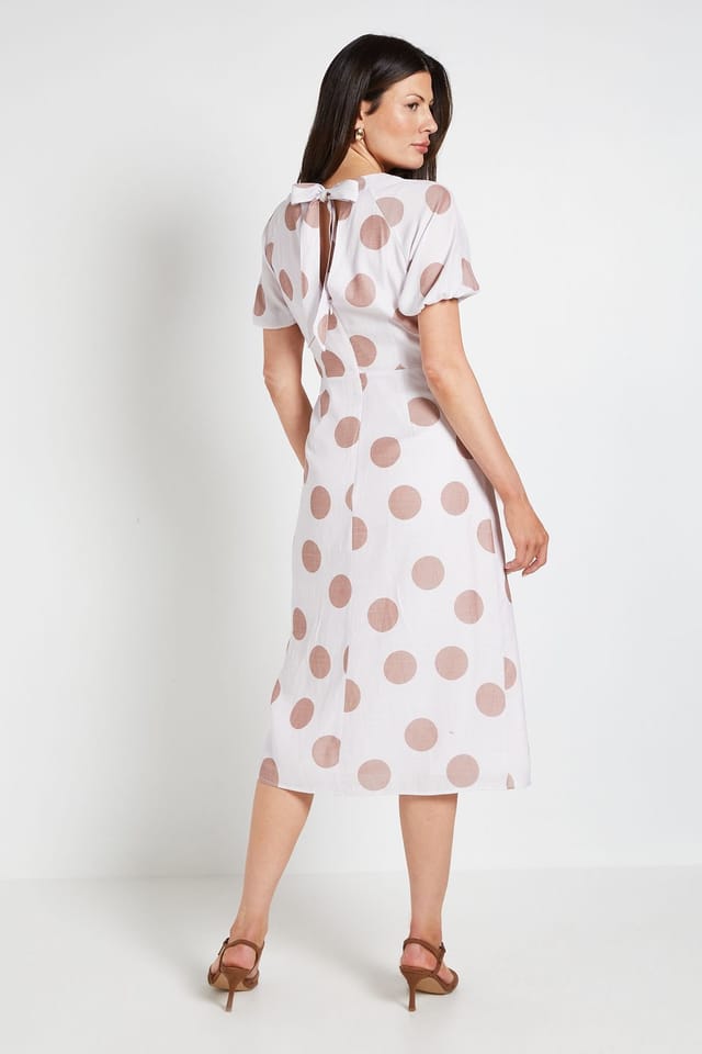 Wallis Wallis Women's Summer Polka Dot Tea Dress in Ivory - 3