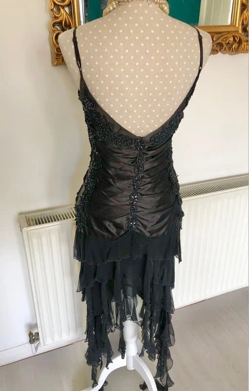 Official Vintage Y2K Delicate 100%Pure Silk Fairycore Asymmetric Dress