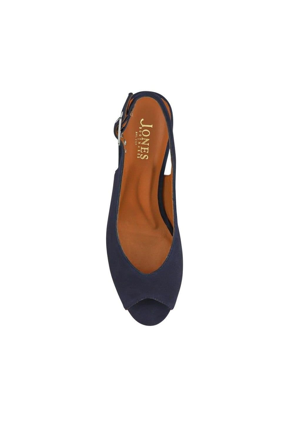 Jones Bootmaker Jones Bootmaker Women's Xiomara Leather Slingback Court Shoes in Navy - 4