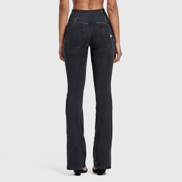 Freddy Freddy Women's WR.UP Denim High Waisted Bell Bottom Flare Jeans in Black - 3