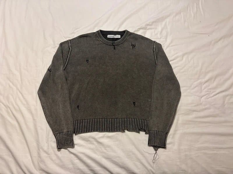 Bershka Bershka Distressed Cropped Knit Jumper