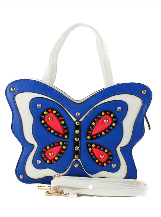 Fontanella Fashion Fontanella Fashion Women's Papillon Unique Design Buttlefly Top Handle Bag in Cream - 2