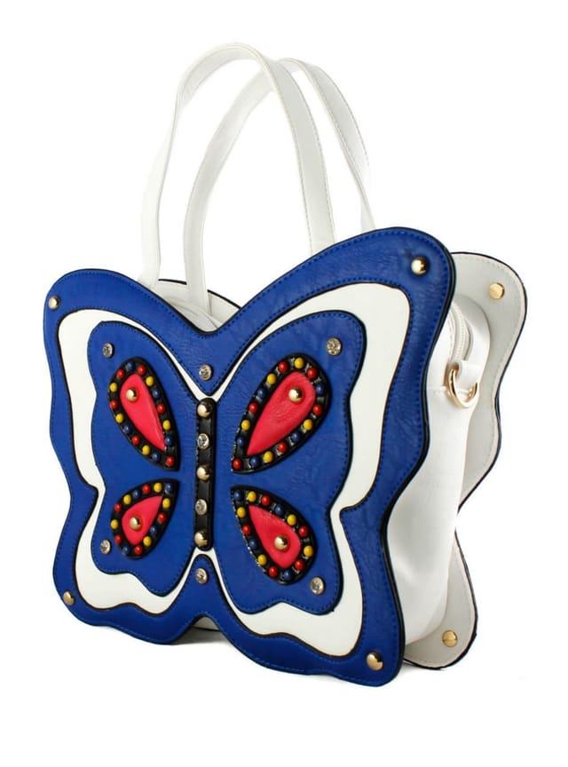 Fontanella Fashion Fontanella Fashion Women's Papillon Unique Design Buttlefly Top Handle Bag in Cream - 3