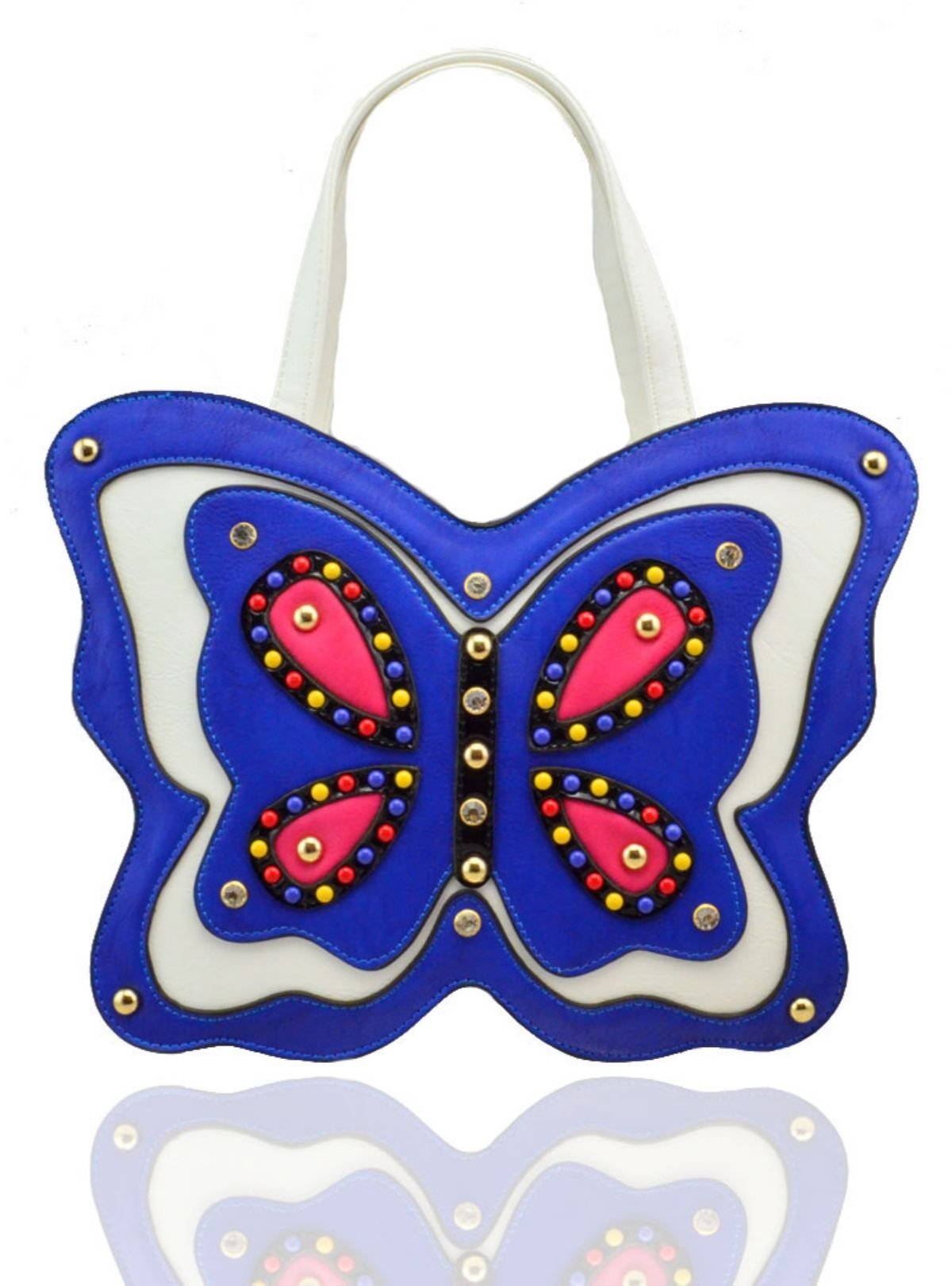 Fontanella Fashion Fontanella Fashion Women's Papillon Unique Design Buttlefly Top Handle Bag in Cream - 4