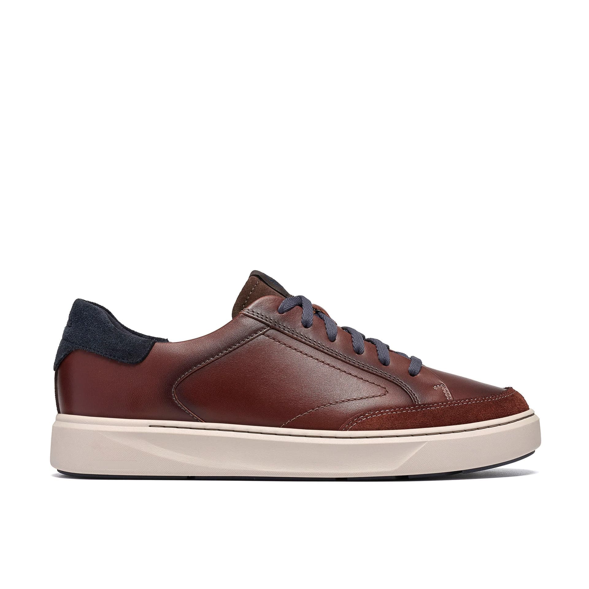 Clarks Clarks Men's Code C Tie Mahogany Leather Trainers, Lace Up in Brown