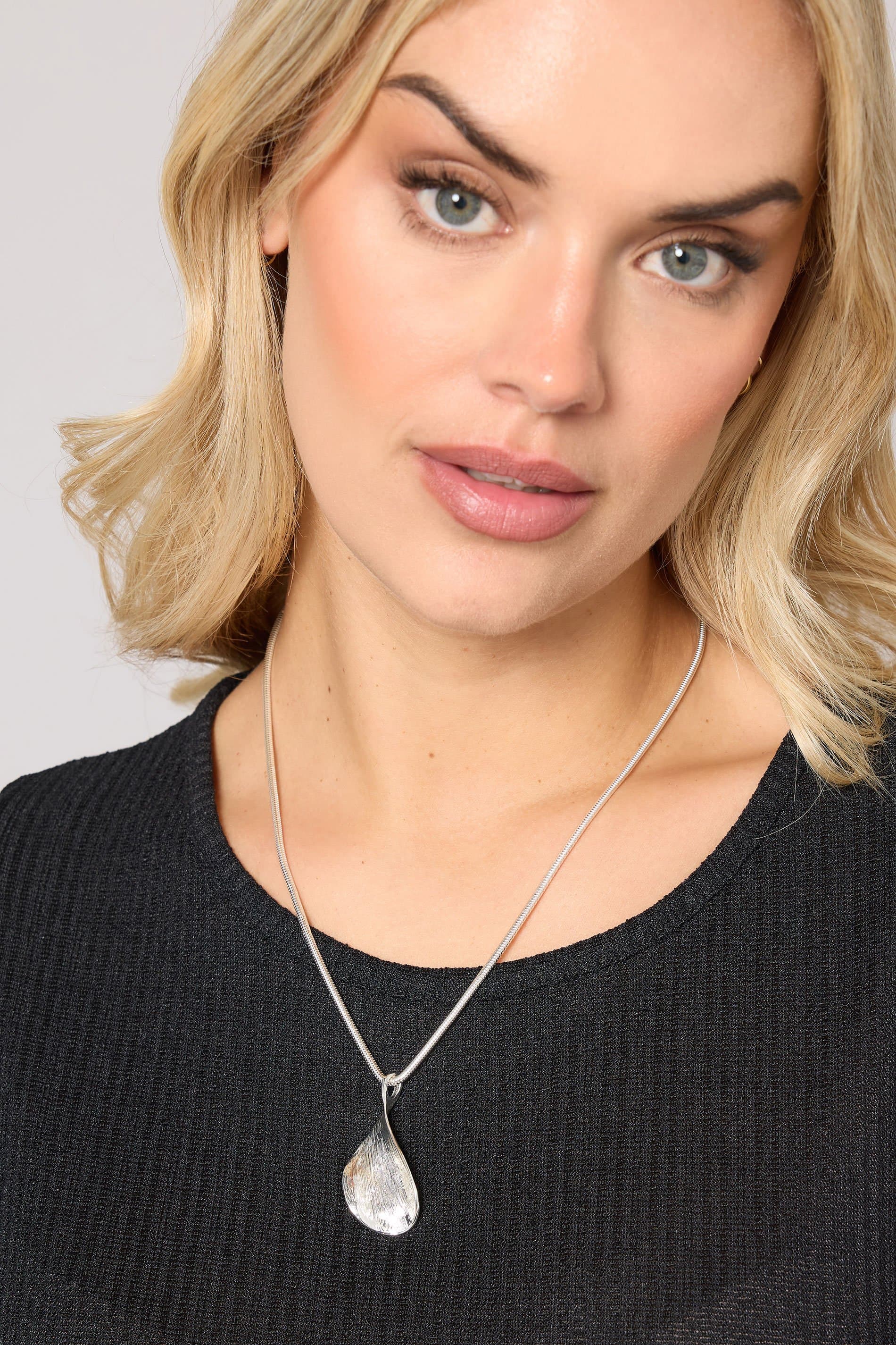Yours Silver Tone Twisted Pendant Necklace