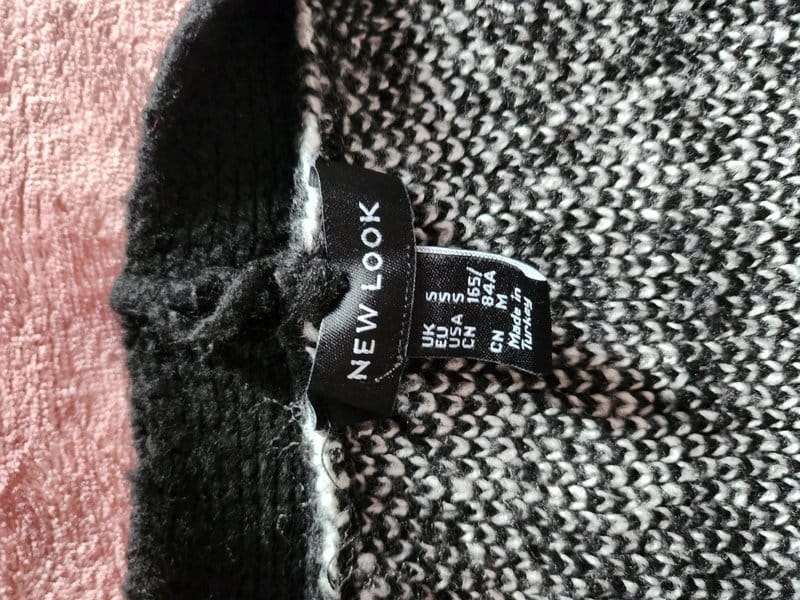 New Look Black and White Dogtooth Cropped Cardigan