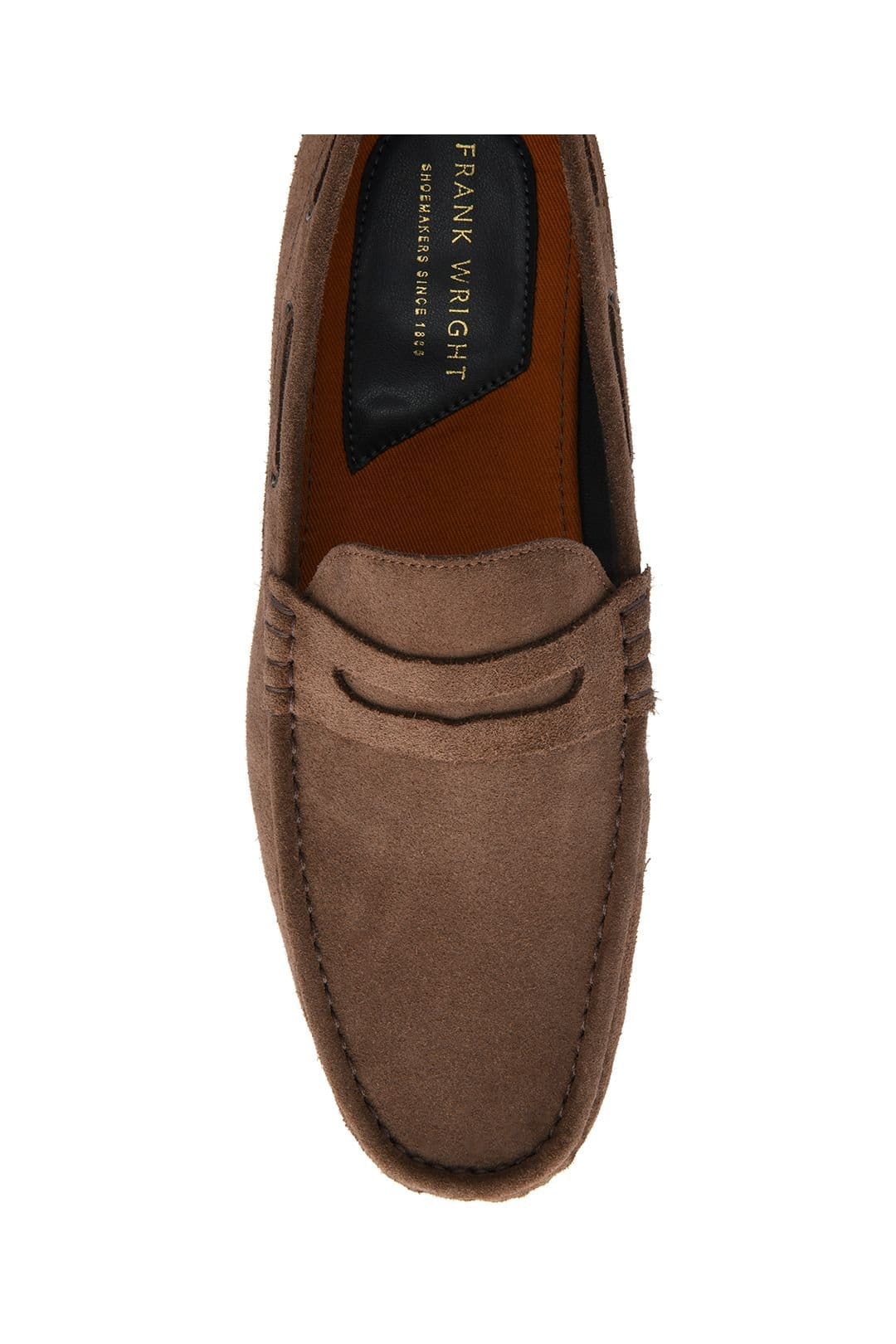 Frank Wright Frank Wright Men's Suede 'Duggan' Penny Loafers in Taupe - 4