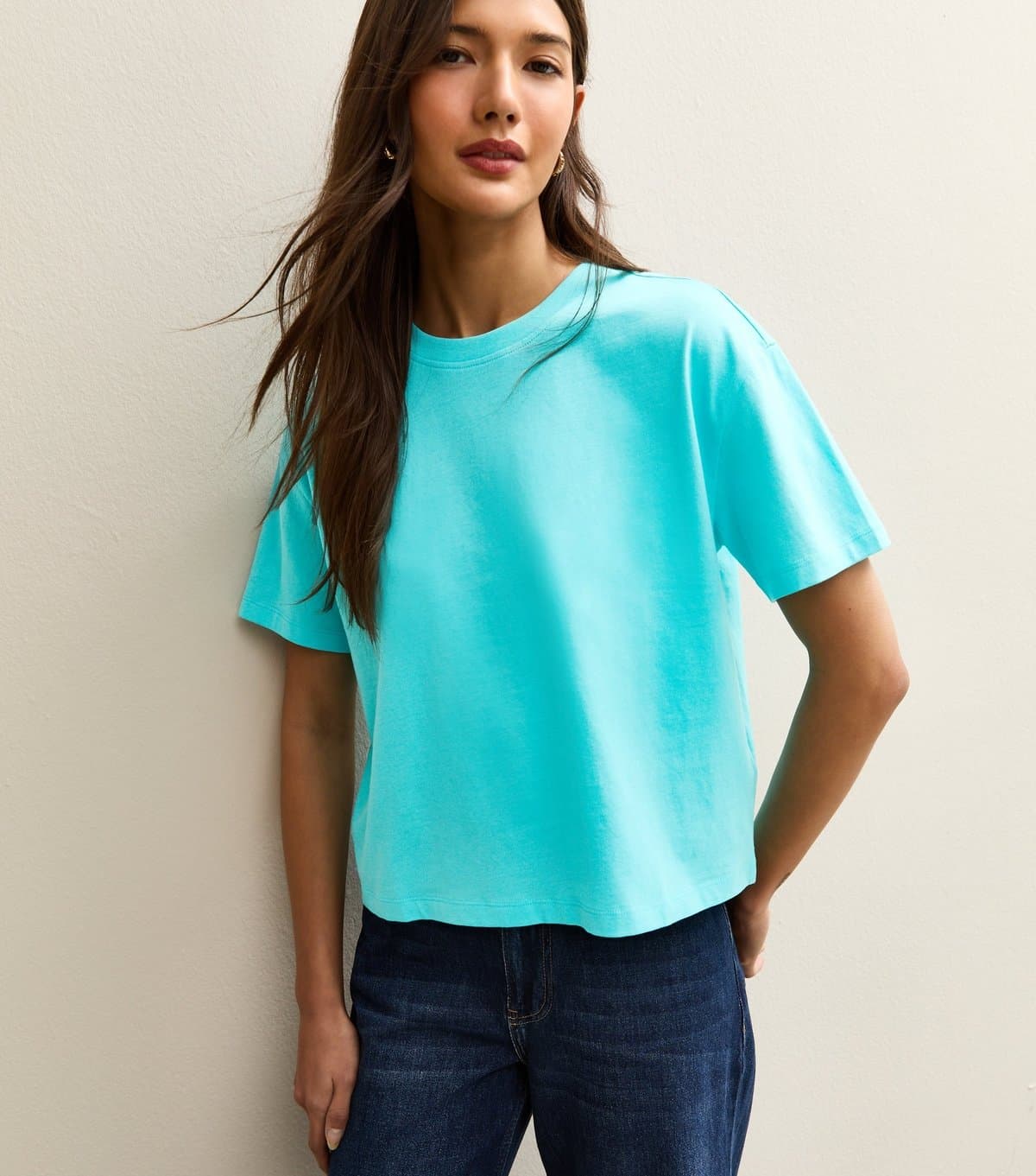 New Look New Look Teal Jersey Boxy Fit T-Shirt